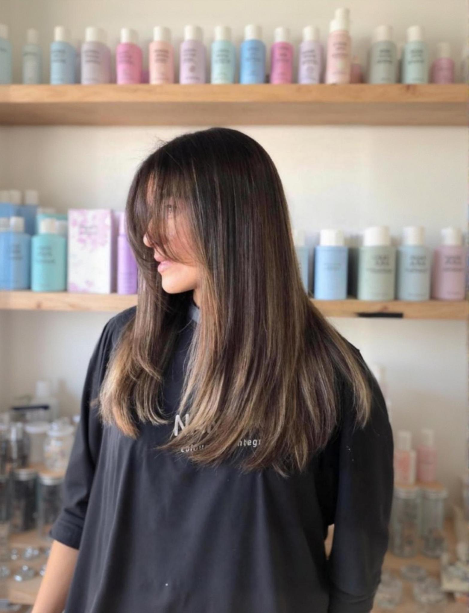 Long hair styling